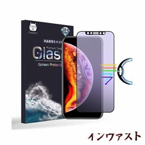 iPhone XS Max フィルム，ShinPlus ブルーライトカット 旭硝子 非光沢 さらさらフィルム iPhoneXS Max 強化ガラス 液晶保護フィルム 反射