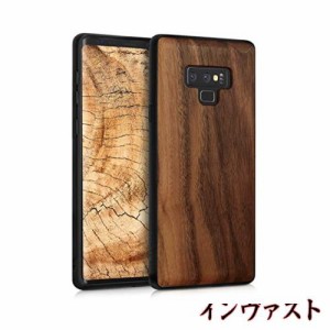 kwmobile スマホケース 対応: Samsung Galaxy Note 9 ケース - 木製 携帯ケース TPUバンパー - ナチュラル ウッド スタイル