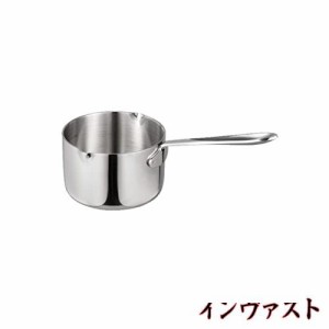 IMEEA ミルクパン 片手鍋 18-10ステンレス IH対応 450ml ソースパン ミニミルクパン シルバー