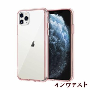 JEDirect iPhone11Pro ケース (2019 モデル、5.8インチ専用) 黄ばみなし 衝撃吸収 バンパーカバー 傷つけ防止 クリアバック (ローズゴー