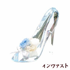 プリザーブドフラワー IPFA ガラスの靴 シンデレラ (サムシングブルー) プロポーズ 結婚祝い 誕生日プレゼント 退職祝い 記念日 フラワー