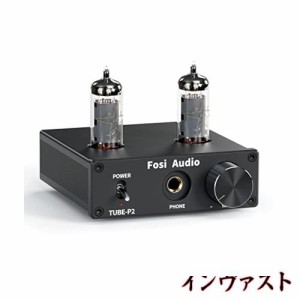 Fosi Audio P2 ヘッドフォン アンプ 小型 真空管 ヘッドホンアンプ ミニ HiFi ステレオ オーディオ 低グランドノイズ出力保護 6.35mmポー