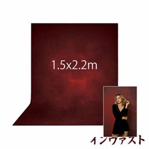 Kate 1.5x2.2m 赤 背景布 フォトスタジオ 家族写真 撮影用 背景布 装飾用 カスタマイズ可能背景