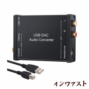 LiNKFOR USB DAC 音声変換機 USB入力 光 同軸 RCA 3.5ｍｍヘッドフォン出力 USBサウンドカード USBケーブル付属 Windows XP/Mac OS-X /PS