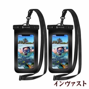 【 2枚セット 】Syncwire 防水ケース スマホ用 iPhone 防水ケース IPX8認定 Face ID認証 完全防水 保護密封 iPhone 15/15 Pro/15 Pro Max