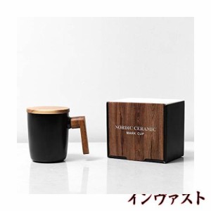 Clapoyis マグカップ コーヒーカップ 白 黒 2色 ふたつき セラミック 北欧 ブラック 陶器 C003-02