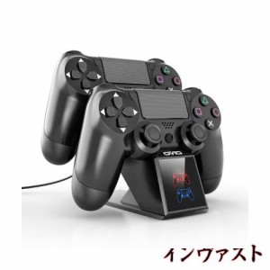 PS4コントローラー 充電 OIVO PS4 充電 スタンド 2台同時充電可能 LED 指示ランプ付き PS4コントローラー 充電器 収納 PS4コントローラー