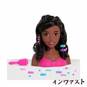 Barbie Fashionistas 8-Inch Styling Head, Black Hair, 20-Pieces