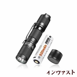 LUMINTOP 小型軽量led懐中電灯明るさ650ルーメン連続照明60時間5モードIP68防水、耐衝撃性1.5メートル、ハンディライト（クールホワイト