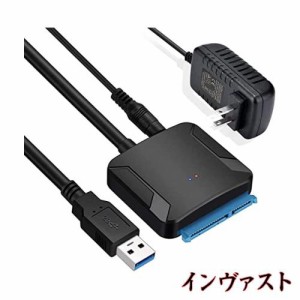 WOSOB SATA USB 変換ケーブル hdd 3.5 usb 2.5/3.5インチ 変換アダプター SSD HDD データ取り出しSATA3 USB 3.0 変換ケーブル UASP対応 