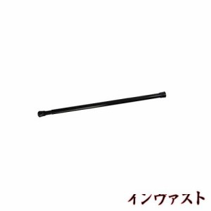 突っ張り棒シャワーカーテンロッド 強力伸縮棒 つっぱり棒 ブラック 70-120cm