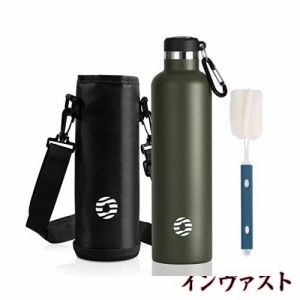 FJbottle 水筒 1リットル 真空断熱 保温 保冷 第2世代 ステンレスボトル 直飲み スポーツボトル スポーツ飲料対応 水筒カバー 洗浄用スポ