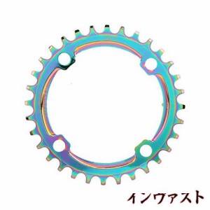 シングル 自転車チェーンリング 104mm BCD自転車 正と負 歯のディスク マウンテンバイク ディスクチェーン ホイール メッキカラー 耐変形