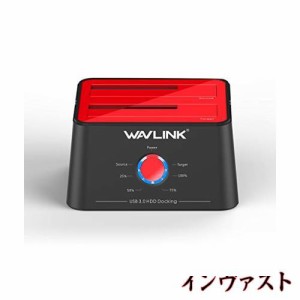 WAVLINK HDDスタンド USB3.0接続 2.5型 / 3.5型 SATA HDD/SSD対応 Ｍac M1対応 パソコンなしでHDDのまるごとコピー機能付き 16TB対応 オ