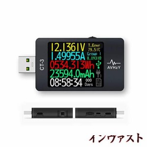 AVHzY CT-3 USB3.1テスター 電流電圧テスターチェッカー クイックバッテリー充電器検出器 DC 26V 6A Lua通訳統合 充電器 容量テスター PP