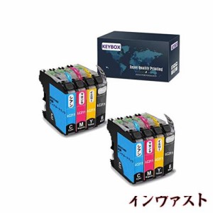 Brother用 ブラザー LC211-4PK LC-211 インクカートリッジ 8本セット(4色セット*2) LC211 【互 換/3年保証/大容量/残量表示/個包装】