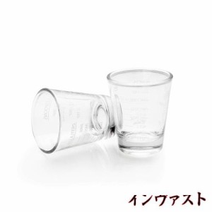 エスプレッソショットグラス 1oz/30ml 計量カップ 目盛り付き 厚み強化 耐熱ガラス製 お酒グラス ワイングラス エスプレッソマシン 居酒