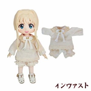 rakulifey ＯＢ11サイズ衣装セット 上着+半ズボン オビツ11服 オビツドール服 2点セット プレゼント (ベージュ)