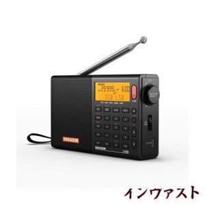 SIHUADUON D-808 ポータブルラジオ FM/AM/SW/LW/エアバンド ポケットラジオ SSB/BCL/DSP/RDS 高感度 小型 超軽量 電池式 充電式 オートオ