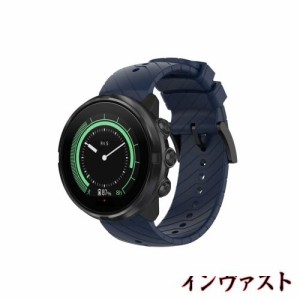 For Suunto7/ Suunto9/D5/Spartan Sport/Wrist HR バンド シリコンベルト 腕時計ストラップ ステンレス留め金製 スポーツバンド 柔らかい