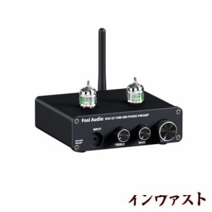 Fosi Audio BOX X3 5654W フォノ 真空管プリアンプ MMフォノグラフ用ターンテーブルプリアンプ Bluetooth 5.0 ミニ ステレオ Hi-Fi プリ
