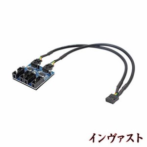 CERRXIAN 内部usb 増設 usb2.0 ヘッダー 分岐 usb2.0 内部 増設 マザーボード USB2.0 9ピンコネクタ 1〜4 拡張ハブ usb 増設 2.0 内部USB