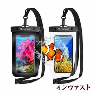 【 2枚セット 】Syncwire 防水ケース スマホ用 iPhone 防水ケース IPX8認定 Face ID認証 完全防水 保護密封 iPhone 15 Pro Max Plus 14 1