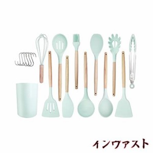 hiino kano キッチンツール セット 調理器具 製菓器具 台所用品 耐熱シリコン 木製ハンドル 食洗機対応 和洋中料理に適用 抗菌 傷つかな