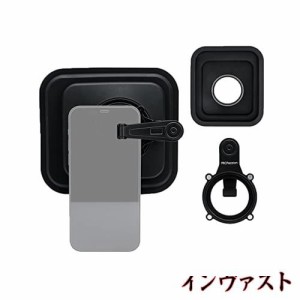 PROfezzion 磁気 スマホフード シリコン製 スマホ用 レンズフード ＆ 49mm フィルター グリップ フィルターアダプター 光漏れ防止シリコ