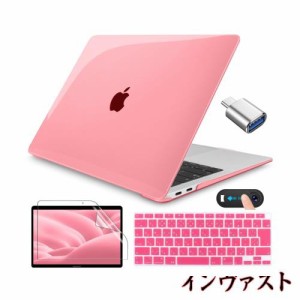 CISSOOK MacBook Air 13 ケース ピンク 透明 2020 2021 新型 MacBook Air 13 インチ ケース A2179 A2337 m1 対応 おしゃれ m1 カバー 耐