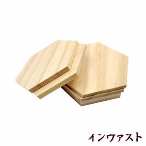 EXCEART 木材チップ 木材 木製スライス 木製コースター diy落書き 装飾用木板 空白 木製カード 六角形 小物 DIY 装飾 部屋飾り物 工芸品 