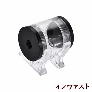 uxcell 水冷タンク アクリルとPOM付き 1入力2出力 50 mm x 60 mm コンピュータCPU冷却用