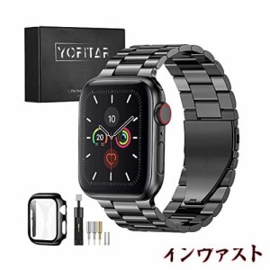 YOFITAR for Apple Watch バンド 保護ケース付き ステンレス製 42mm アップルウォッチ 交換ベルト Apple Watch 1/2/3対応 iWatch バンド 