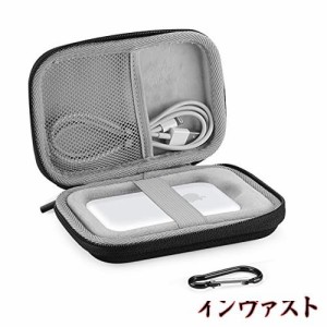 ProCase MagSafeバッテリーパックケース、MagSafe収納バッグ 携帯用保護ケース 耐衝撃 EVAカバー ？カン付き -ブラック