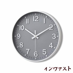 掛け時計おしゃれ 北欧 連続秒針 静音 壁掛け時計 夜間秒針停止 掛時計 自宅 寝室 部屋飾り 贈り物 (グレー)…