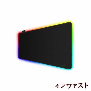 Black Shark ゲーミングマウスパッド 800mm x 300mm x4mm RGB 大型 マウスパッド ゲーミング キーボードパッド デスクマット 薄型 広幅 L