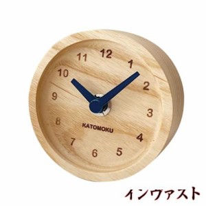 KATOMOKU mini clock km-125NV Ash限定品 ネイビー 置き時計 Φ85mm