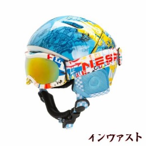 キッズスキーヘルメット、幼児キッズスキースノーボードスノースポーツヘルメット小型サイズ年齢2〜6歳