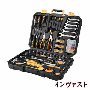 DEKO 208点組 工具セット ホームツールセット 家庭用 ツールセット 日曜大工 DIYセット 作業工具セット 家具の組み立て 住まいのメンテナ