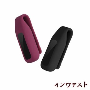 kwmobile 対応: Fitbit luxe 2x クリップホルダー - シリコン フィットネストラッカー クリップ