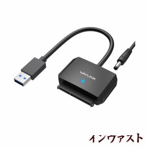 WAVLINK SATA USB3.0 変換ケーブル 2.5インチ HDD SSD/3.5インチ HDD用 高速転送 UASP対応 最大18TB 電源アダプター付き SATA USB3.0 変