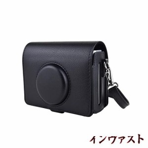 HIYQIN チェキケース,FUJIFILM instax mini Evo カメラバッグ カメラ保護ケース instax mini Evoケース ショルダーストラップ付き プリン