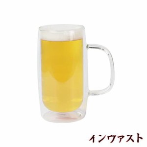 ビールジョッキ グラス ダブルウォール おしゃれ 大 ジョッキ 610ml 保冷 ビアジョッキ ビアグラス 大容量 焼酎グラス ハイボールグラス 