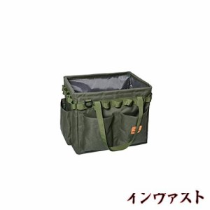 アウトドア キャンプ収納バック薪 バッグツールバック軍緑色