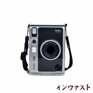 HIYQIN チェキケース,FUJIFILM instax mini Evoカメラケース カメラ保護バッグ instax mini Evoケース ショルダーストラップ付き Evo透明