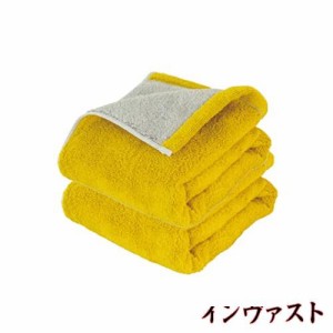 ミニバスタオル 今治 認定 2枚セット 厚手 小さめ 吸水 日本製 34×120cm 綿100% リバーシブル ミモザ×グレー