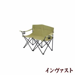 【限定！】SOLO UP アウトドア チェア キャンプ 2人 ベンチ ダブル アーム イス 折りたたみ 椅子 収納袋付き M-2063
