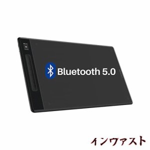 HUION ペンタブレット 板タブ 13.6x8.5インチの広い作業領域 ワイヤレス Bluetooth対応 Windows Mac Android Chromebook Linux HarmonyOS