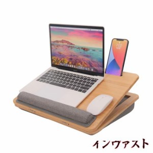 OIWAI 膝上テーブル ノートパソコンデスク 角度/高さ調節可能 マウスバッドなしで使用便利 クッションテーブル ノートパソコン用ラップデ
