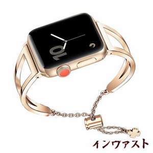 コンパチブルApple Watch 42mm 44mm 45mm 49mm チェーンバンド オシャレ ゴージャス 上品 ウィメンズ 女性 ステンレス製 ストラップ 飾り